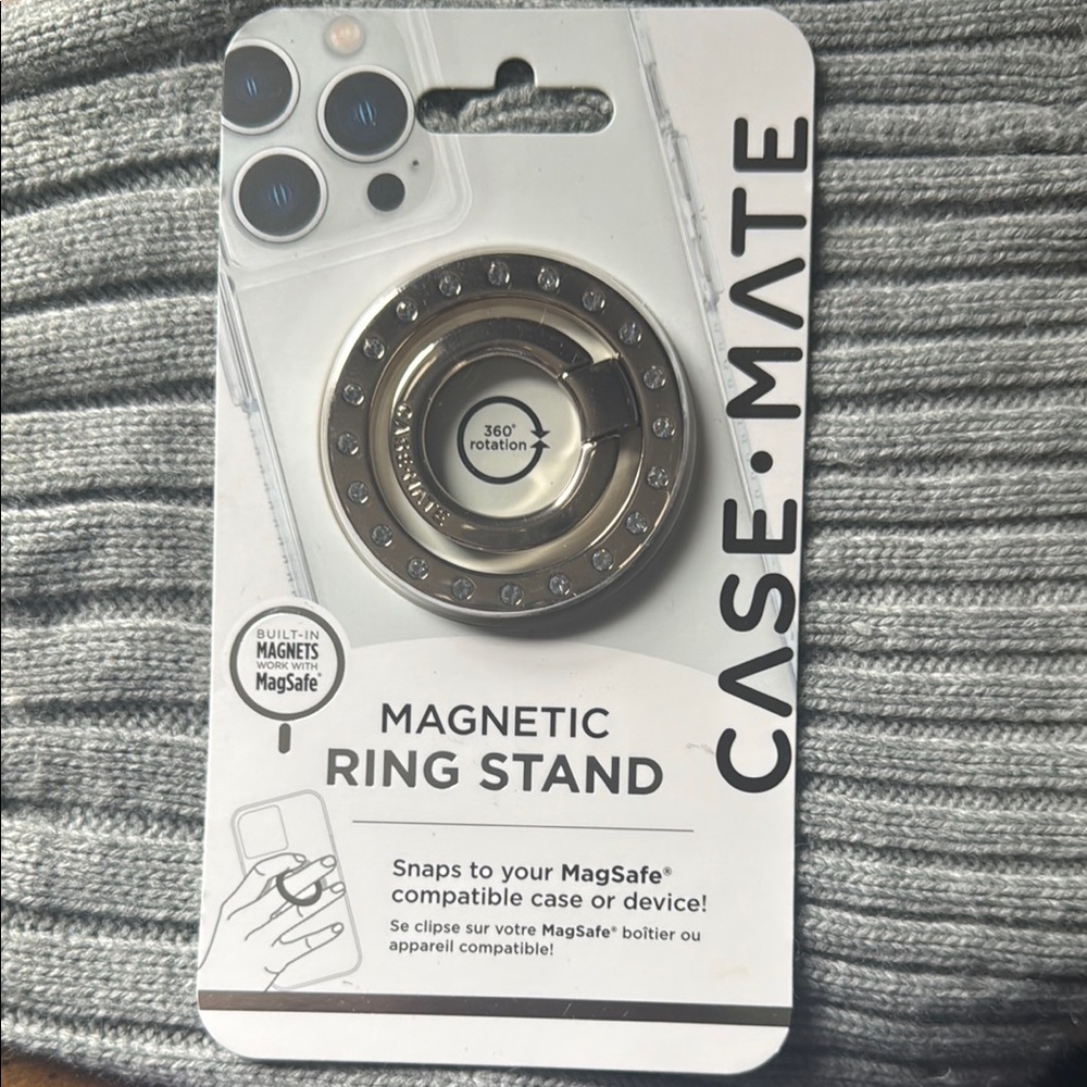 Case-Mate Silver Magnetic Ring Stand